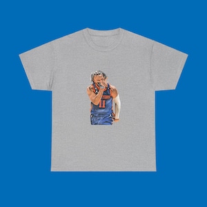 Jalen Brunson Celebration Tee New York Knicks Big Head Cotton Tee Shirt, Unisex Heavy Cotton T-Shirt, Gift for Knicks Fan