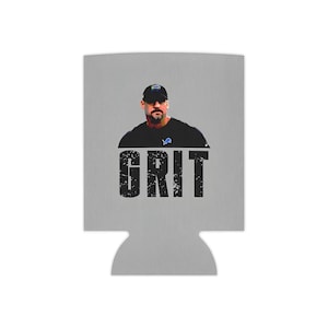 Dan Campbell GRIT Can Cooler | Gift for Detroit Lions Fan