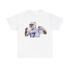 Josh Allen Celebration Cotton Tee Shirt, Unisex Heavy Cotton T-Shirt, Gift for Buffalo Bills Fan