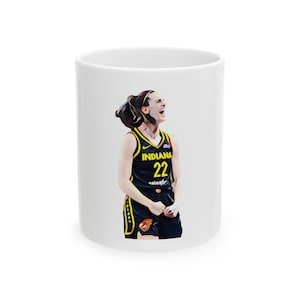 Caitlyn Clark Ceramic Mug Indiana Fever Basketball (11oz, 15oz)