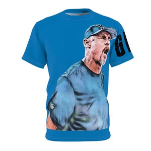 Dan Campbell Detroit Lions Locker Room Celebration AOP T-Shirt | NFL Fan Apparel | All-Over Print Tee for Detroit Lions Fans