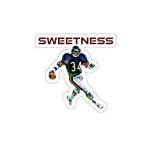 Adesivo Walter Payton / Dolcezza Chicago Bears Tribute / Adesivo in vinile Kiss-Cut / Adesivo da football vintage / Regalo per fan dei Bears