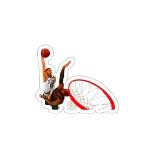 Jayson Tatum Lebron Dunk Sticker | Boston Celtics Color Kiss-Cut Vinyl Decal | Gift For Celtics Fan