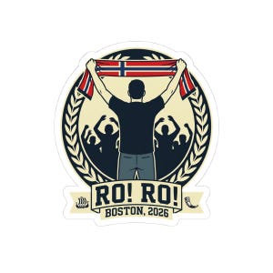 Ro Ro Viking Row Boston 2026 Sticker | Norway Soccer Fan Kiss Cut Decal | Norwegian Pride Gift