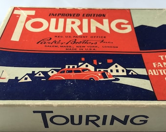 Parker Brothers Famous Vintage Automobile Card Game, Touring, The Improved Edition 1955