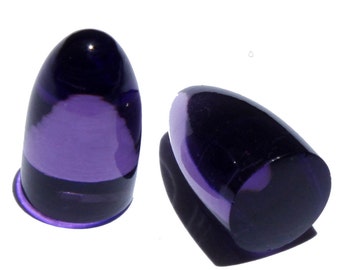 1 Pair Amethyst Quartz Bullet Shape Cabochon 17x9mm / Smooth Bullet Cabochon / Loose Bullet Briolette / Gemstone Cabochon / 1 Pair PN11