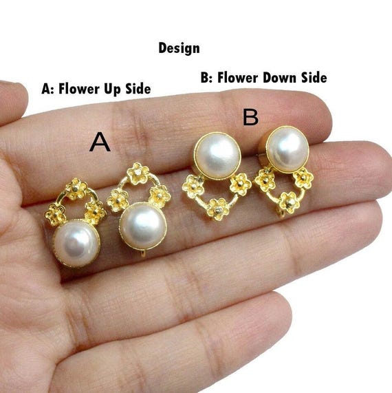 Freshwater Pearl Multi Color Birthstone Flower Earring-post
