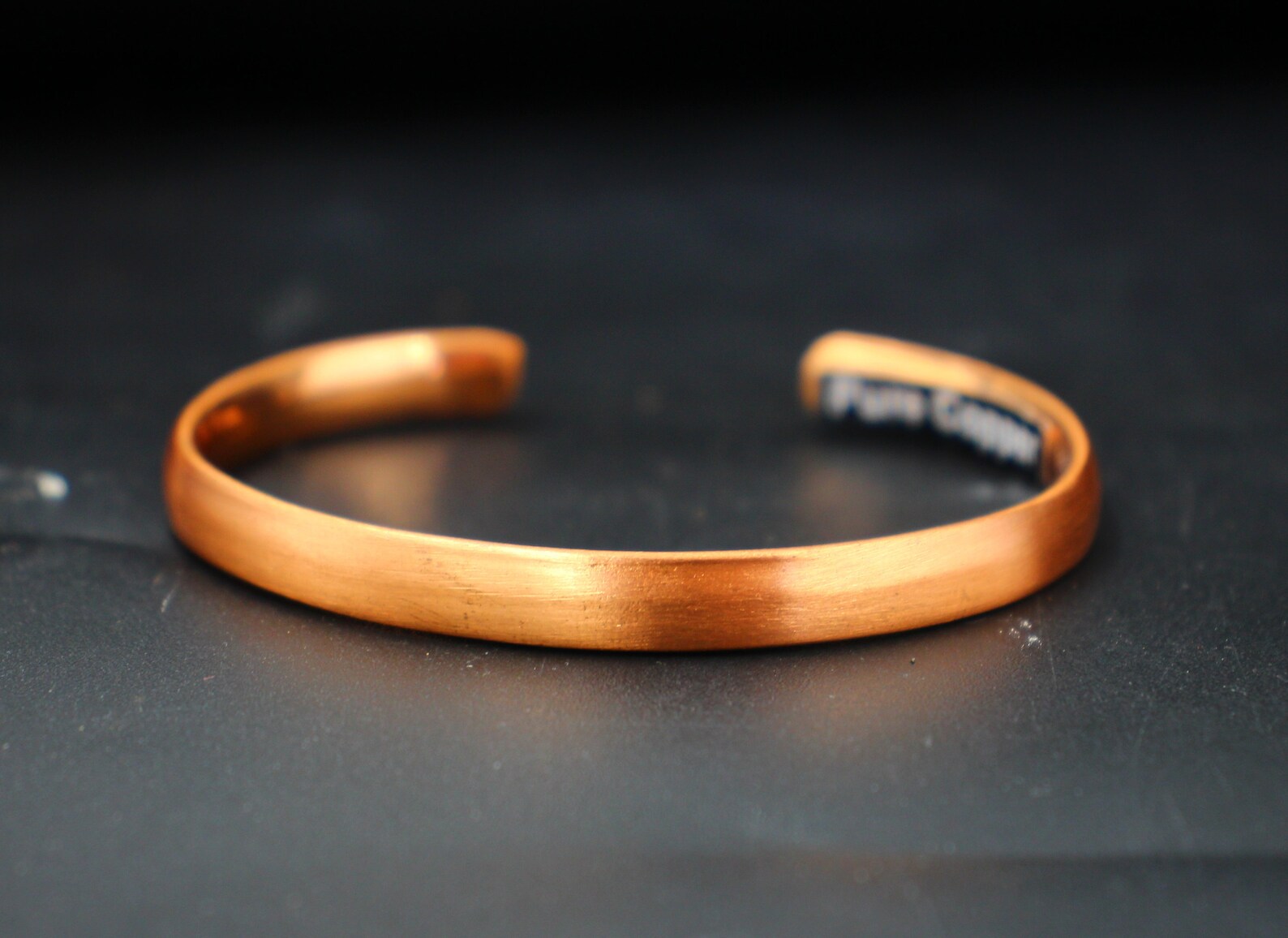 Pure Copper Wide Cuff Bracelet / Plain Copper Bracelet / Round Etsy