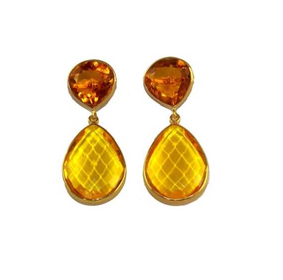 ★VINTAGE HOLLYWOOD★ [14K Gold] Bezel Pair Cut Earrings_VH2 14K White Gold Bezel Set 1ctw Pear Lab-Grown Diamond Stud