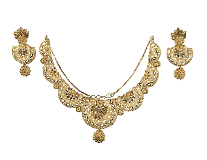 22kt Gold Plated Dubai Style Designer Necklace Set / Gift For Etsy
