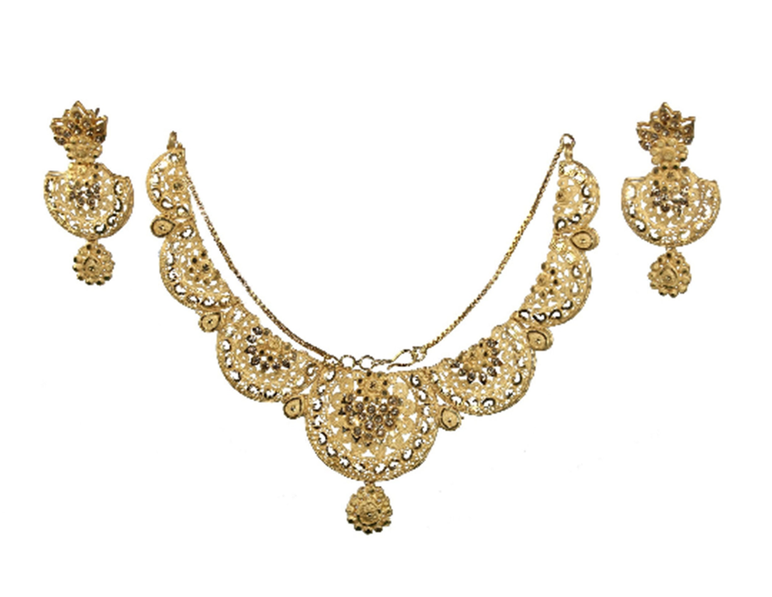 22kt Gold Plated Dubai Style Designer Necklace Set / Gift For Etsy