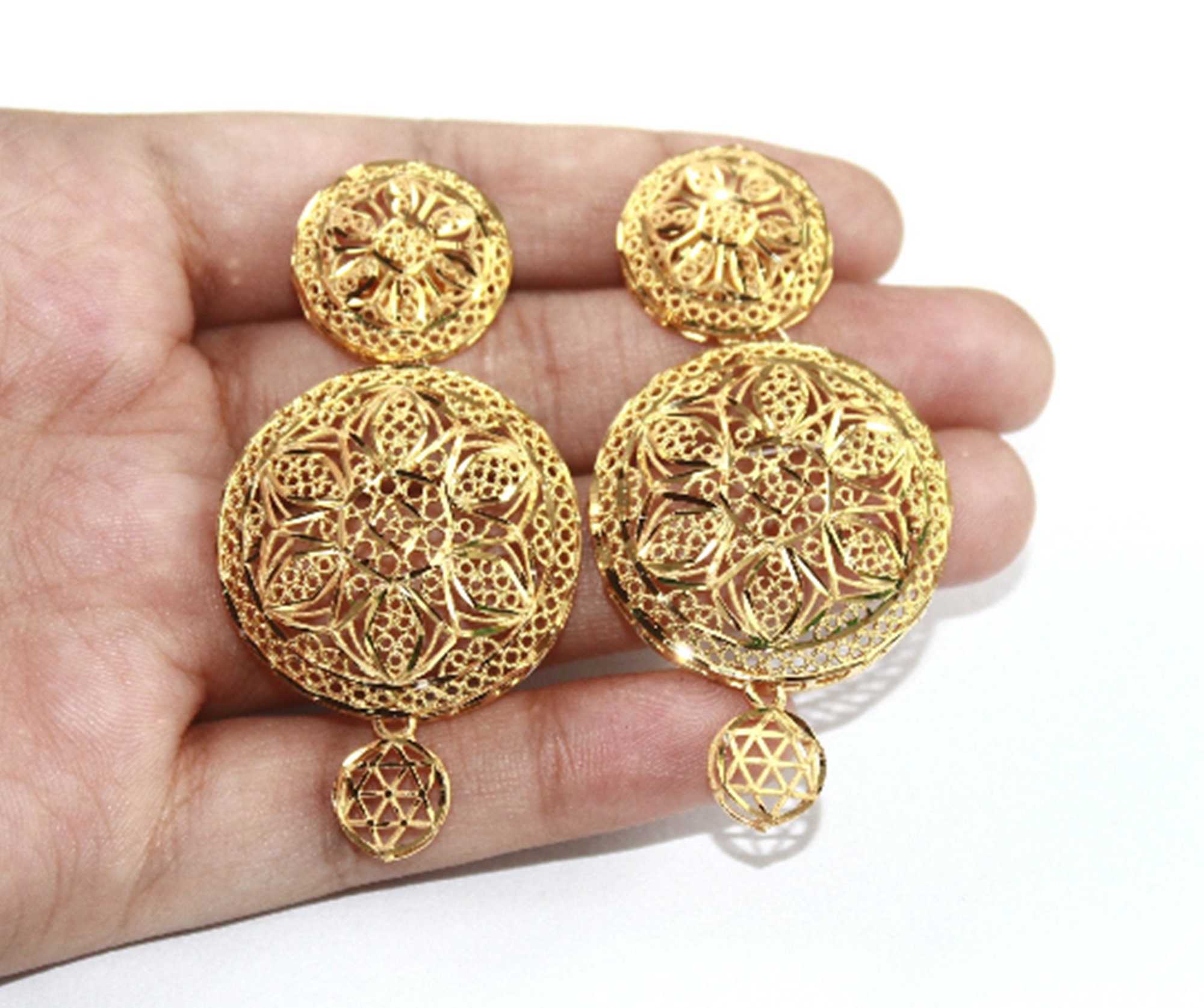 22kt Gold Plated Dubai Style Designer Necklace Set / Gift For Etsy