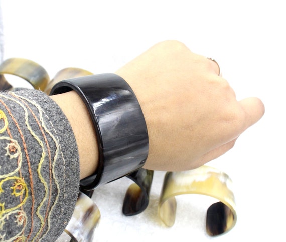 Sieraden Armbanden Manchetarmbanden Natuurlijke Buffalo Horn Manchet Armband 