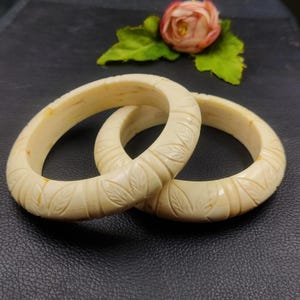 Ethically Sourced Buffalo Bone Carved Bangle | Large Bone Carved Bangle | Hippy Style Handmade Bone Bangle | Fashion Jewelry | Gift for her
