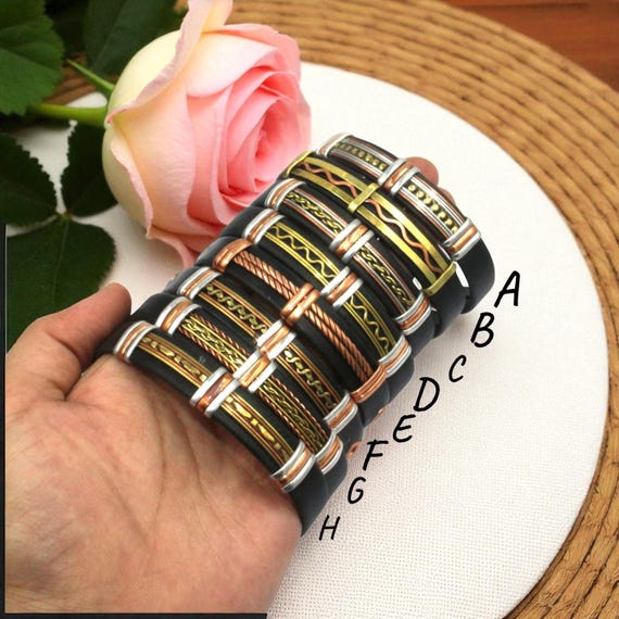 Feraco 2 Pulseras De Cobre Para Hobres, Terapia Agnética Para Aliviar
