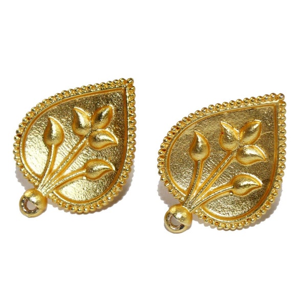 Matte Gold Earrings Etsy