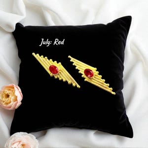 48mm Designer Elongated Diamond Shape Earrings Multi Color Birthstone Earrings Multiple Finish Handmade Earrings Wedding Bridesmaid Earrings
