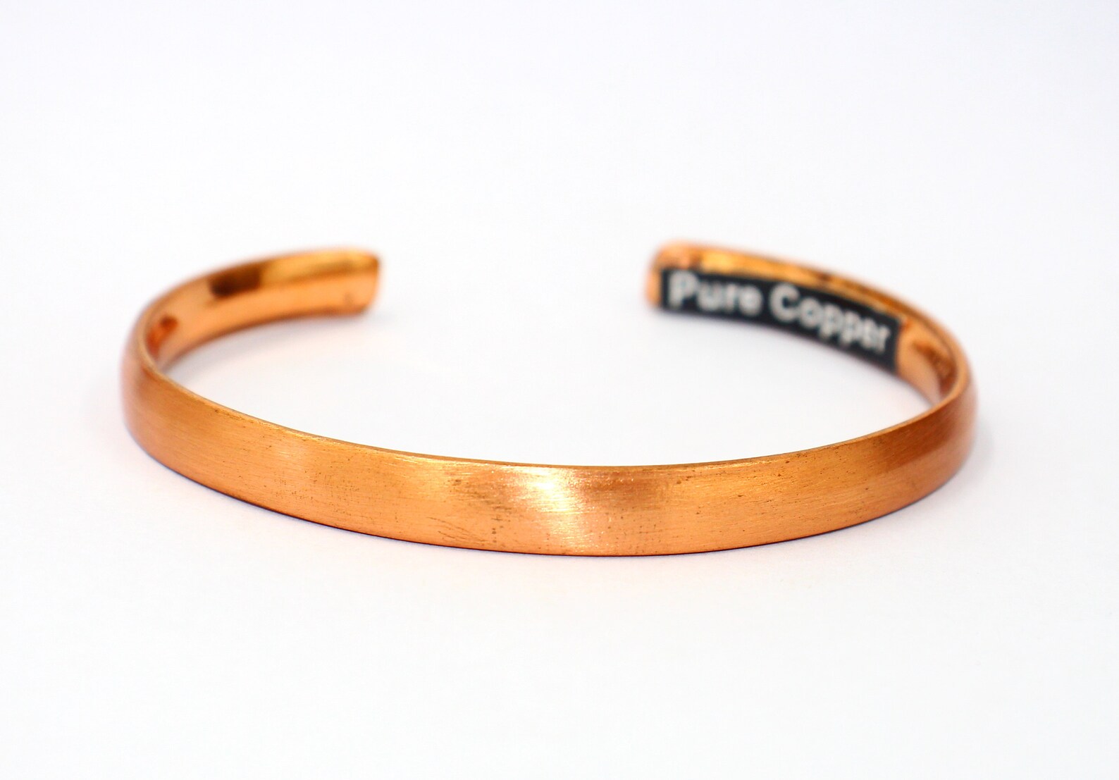 Pure Copper Wide Cuff Bracelet / Plain Copper Bracelet / Round Etsy