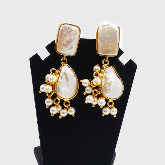 Boucles D'oreilles En Argent Sterling Et Perles Baroques D'eau Douce - Fait Main ROSEMIMOSA #1554