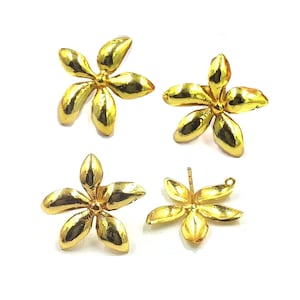 Flower Designer Earrings post, Charm Pendant and Stud Earrings, Handmade Floral DIY Jewelry Making Supplies, Light Weight Earring, Gift Idea