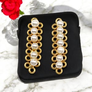 Conector de eslabones multifilamento de perla de concha chapada en oro auténtico de 34 x 9 mm, colgante de dieciséis bucles, suministros para hacer joyas, pendientes, pulseras, etc.
