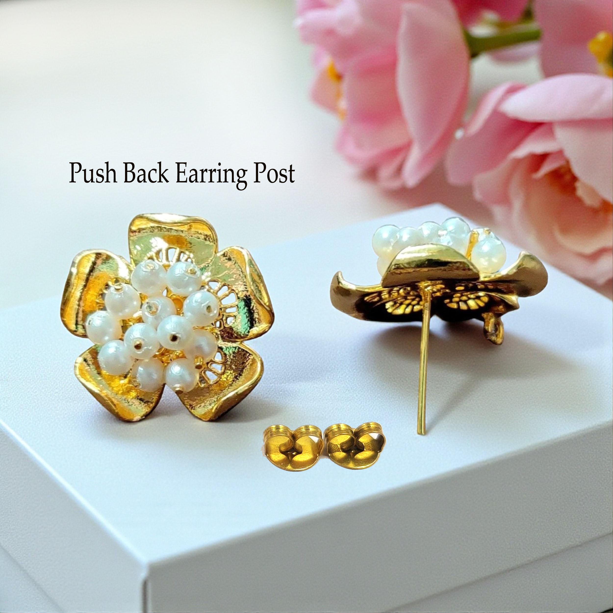 Orecchini a Perno Lucy con Puntini in Zirconia Cubica, Placcati in