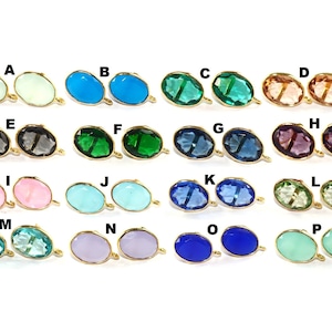 Puede incluir: Surtido de 16 cuentas ovaladas de piedras preciosas con tapas doradas. Las cuentas son de varios colores, incluyendo verde, azul, rosa, morado y transparente.