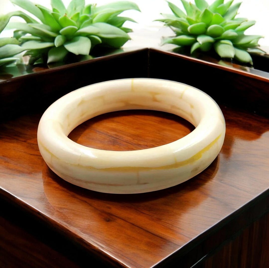 Ethically Sourced Buffalo Bone Bangle Natural Bone Bangle Large Bone ...