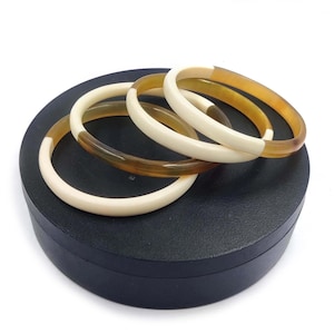 Set of 4Pcs Ethically Sourced Buffalo Bone & Horn Bangles Handmade Ethnic Tribal Bohemian Natural Bone Horn Bracelet Party wear Bangles
