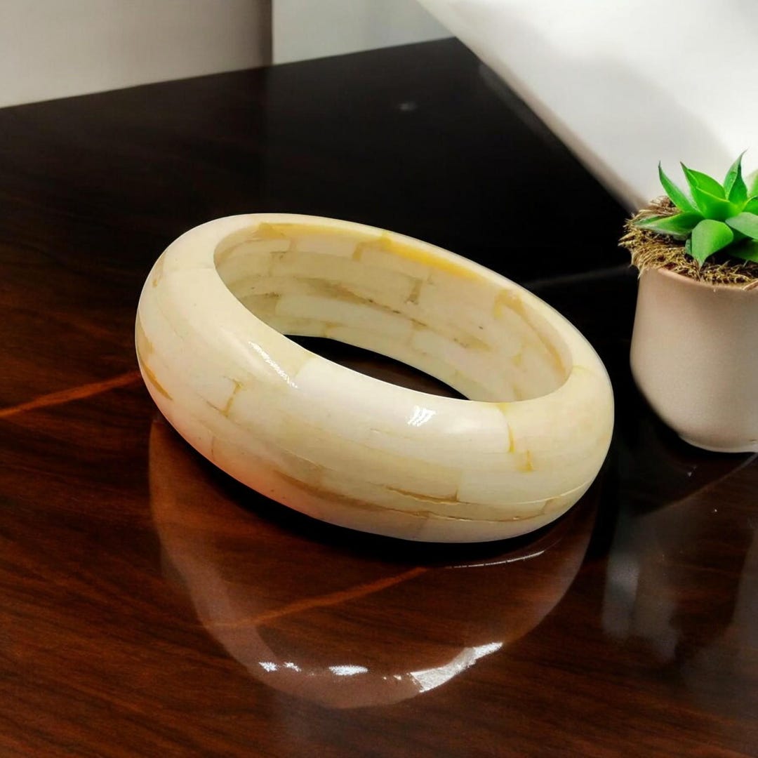 Ethically Sourced Buffalo Bone Bangle Natural Bone Bangle Large Bone ...