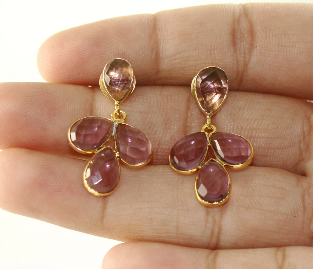 Quartz stone earrings Clearance