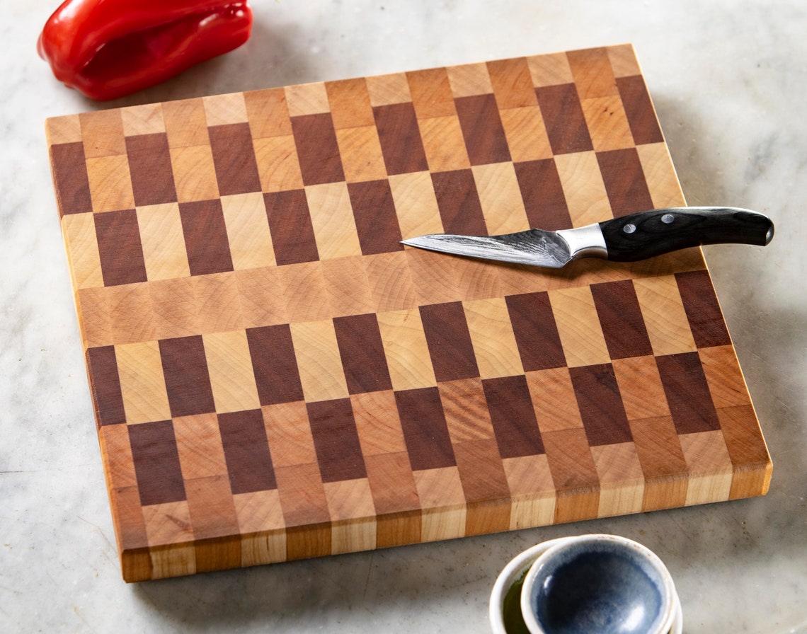 End Grain Hardwood Cutting Board by Nelson Etsy