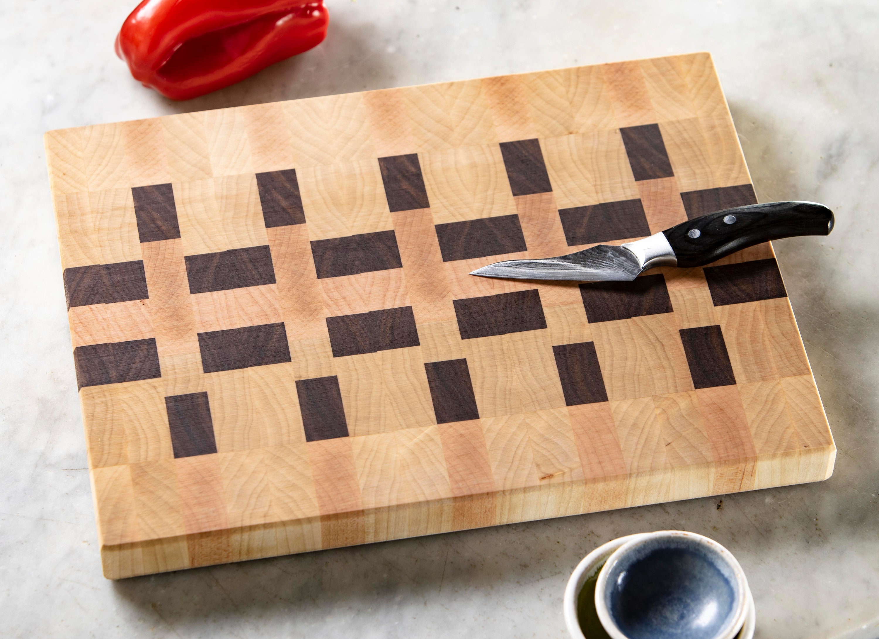 End Grain Hardwood Cutting Board by Nelson Etsy