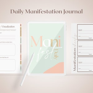 Manifestation Journal, GoodNotes Digital Planner, Law of attraction, Affirmation, Vision Board, Mindfulness, Gratitude, Manifest, Spiritual