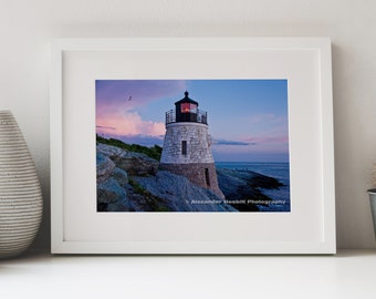 Castle Hill Lighthouse at Sunset, Newport, Rhode Island | A fine art photograph by Alexander Nesbitt