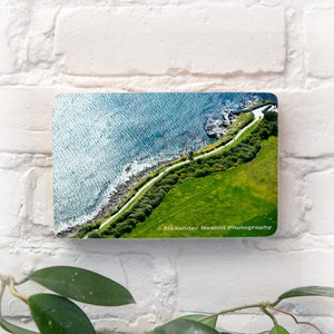 Cliff Walk Aerial at 40 steps photoblock | A Newport RI & Rhode Island fine art photograph for wall, decor or gift by Alexander Nesbitt