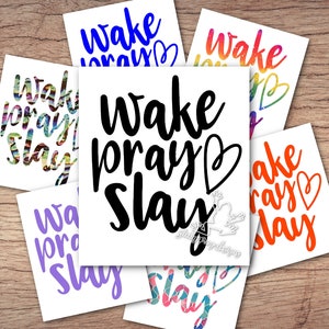 Pray Decal for Cars, Tumblers, Laptops and More Christian Vinyl Sticker Religious Gift Prayer Bumper Sticker image 2