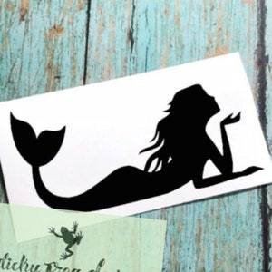 Mermaid Decal, Mermaid Car Decal, Mermaid Sticker, Mermaid Bumper Sticker, Beach Decal, Ocean Decal, Mermaid Laptop Decal, Decals for Women image 3