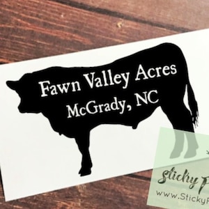Customized Farm Decal, Custom Ranch Decal, Homestead Decal, Custom Farm Equipment Decal, Farm Decal, Custom Cattle Decal, Cattle Farm Decal