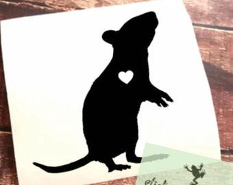 Rat Decal, Rat Sticker, Rat Car Decal, Rat Car Sticker, Rat Mom Decal, Rat Cage Decal, Cute Rat Decals, Rat Tumbler Decal, Rat Laptop Decal
