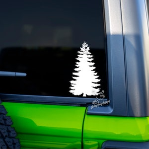 Pine Tree Decal for Cars, Tumblers, Laptops and More - Mountain Theme Vinyl Window Sticker - Camper Decal - Adventure Travel Sticker