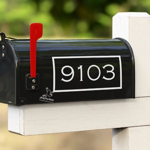 Personalized Mailbox Numbers Decal - Modern Style Custom Address Number Sticker to Enhance Your Curb Appeal - Multiple Size & Colors