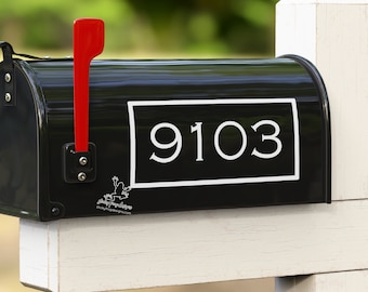Personalized Mailbox Numbers Decal - Modern Style Custom Address Number Sticker to Enhance Your Curb Appeal - Multiple Size & Colors