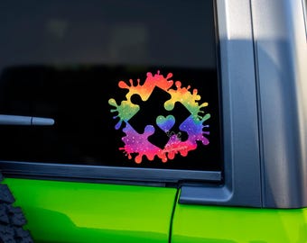 Autism Puzzle Decal for Cars, Tumblers, Laptops and More - Puzzle Piece Autism Vinyl Sticker -
