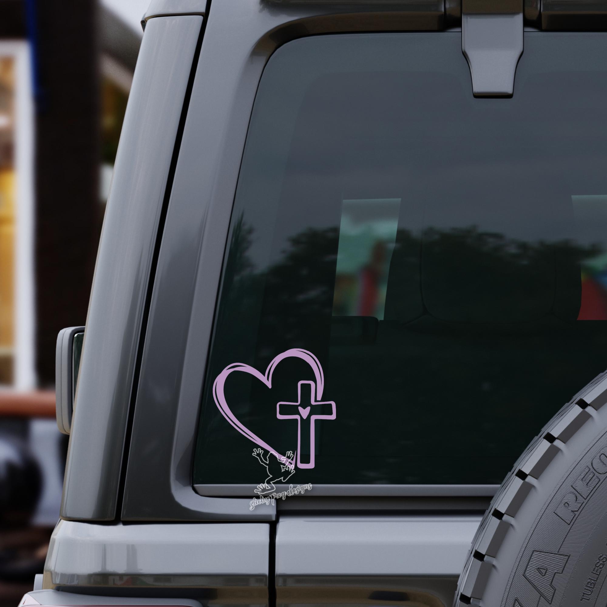 Cross Car Sticker Cross Decal for Cars, Tumblers, Laptops & More - Christian Vinyl ...