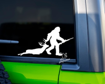 Deer Hunter Sasquatch for Cars, Trucks, Tumblers and More - Deer Hunting Vinyl Sticker - Buck Decal - Hunter Gift - Hunting Sticker