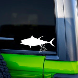 Tuna Decal for Cars, Trucks, Tumblers and More - Yellowfin Tuna Vinyl Sticker - Saltwater Fishing Decal - Fisherman Gift - Boat Decal