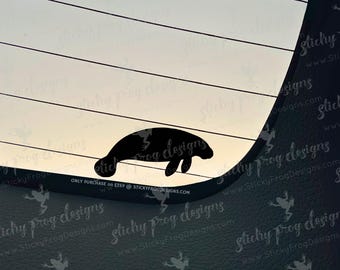 Manatee Decal - Manatee Sticker - Florida Manatee Car Window Decal - Beach Gift - Sea Cow Easter Egg Decal