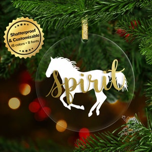 Horse Ornament - Custom Horse Christmas Tree Decor - Personalized Gift for Horse Lovers - Holiday Keepsake - Shatterproof Tree Bauble