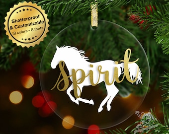 Horse Ornament - Custom Horse Christmas Tree Decor - Personalized Gift for Horse Lovers - Holiday Keepsake - Shatterproof Tree Bauble